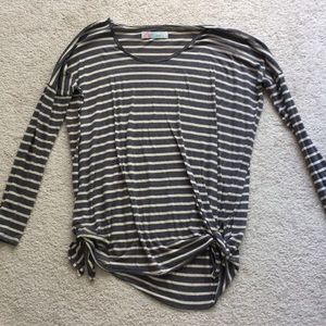 Free People one size oversize striped long sleeve